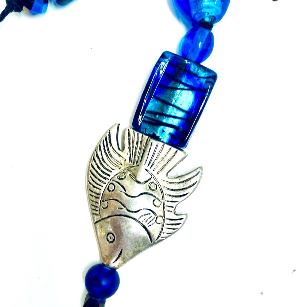 Tropical Blue Fish Bag Bauble Keychain - Picture 4 of 4
